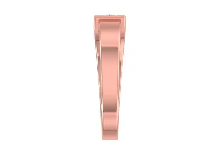Solitaire Wedding Engagement Women Band Ring 3D print model 5