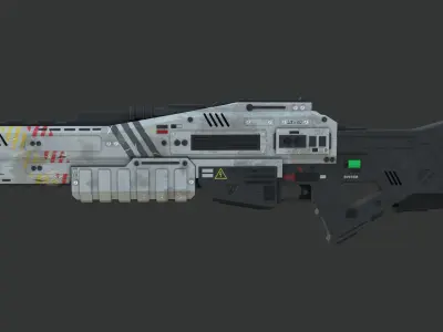Sci-Fi Shotgun  Low-poly 3D model