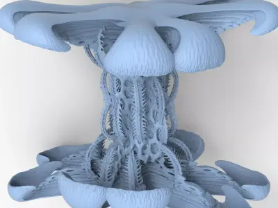 Alien Spine vertebrae stone 3  3D model