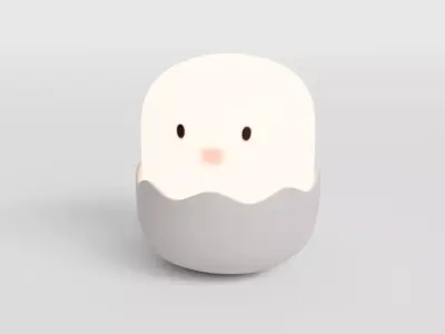 Cute Egg Shell Lamp Table Lamp 3D model