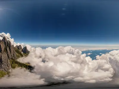 8K HDR Blue Sky White Clouds Backgrounds Pack 3D model