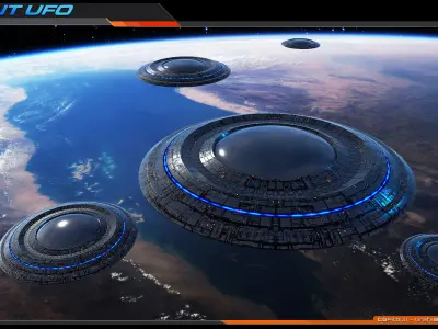 Giant UFO - LowRes Model Low-poly 3D model