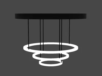 Modern Chandelier Low-poly 3D model