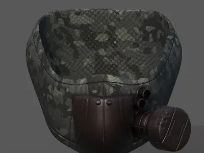 Gas mask respirator scifi futuristic ver 2 Low-poly 3D model Low-poly 3D model purchase