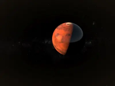 Planet Mars 3D Model 8K Low-poly 3D model