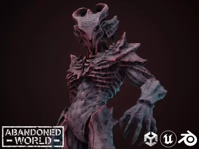 Alien Low-poly 3D model