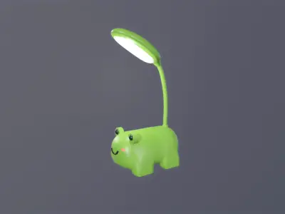 Frog Desk Lamp Cute  Low-poly 3D model