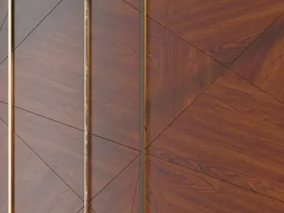 Wall panel 0292-shpon 3D model