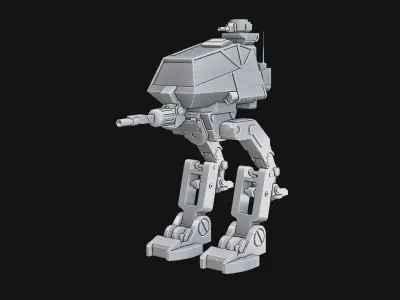 Battle Mech Low-poly 3D model by thibsert