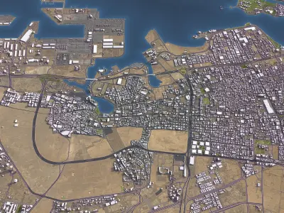Jeddah - 3D City Model Low-poly 3D model