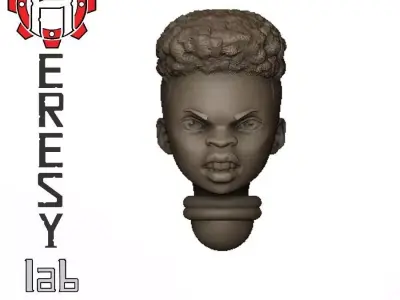 Heresylab - Female Sci-Fi heads for conversions SET 5 of 21 3D print model