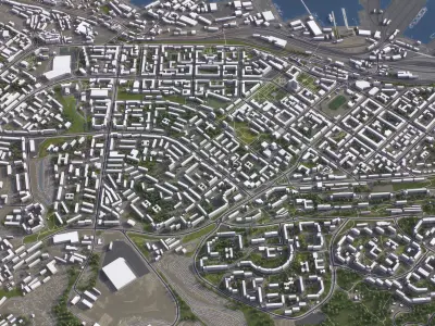 Murmansk - 3D City Model Low-poly 3D model