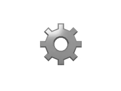 Gear Symbol v2 007 Low-poly 3D model