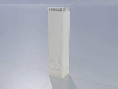 Cable distribution cabinet rotary handle 1 door 1410x340x320 Low-poly 3D model