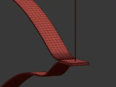 TRUDY wavy pendant light 3D model