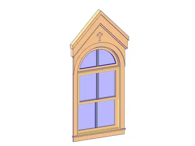 Pointed Arch Window 3D model