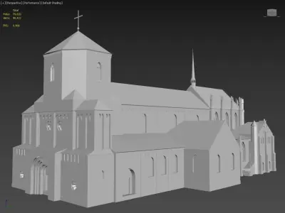 Munster Monchengladbach Low-poly 3D model
