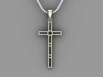 Light Gold Cross New Design  CP 57 3D print model