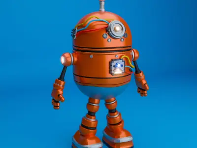 Cute Robot Toy named BITOX 3D model 3D print model