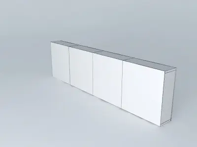 cabinet bookcase with glass doors Free 3D model