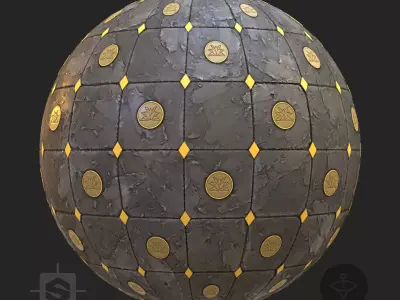 Stylized Ornamet Floor 2K PBR Ready Texture