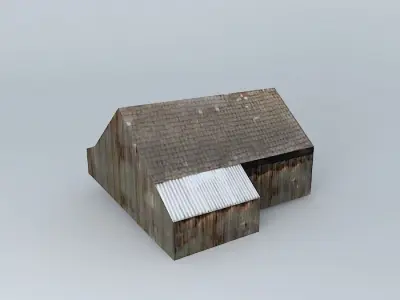 humno old rusty barn Free 3D model