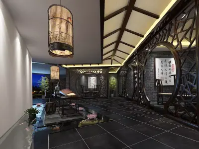 Business Restaurant - Coffee - Banquet  113 3D model
