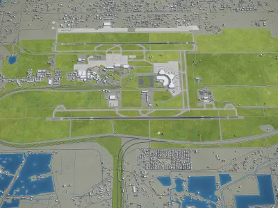 Baghdad Airport Low-poly 3D model