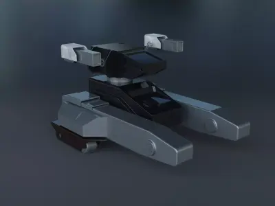 transport scifi spaceship airplane  3D model