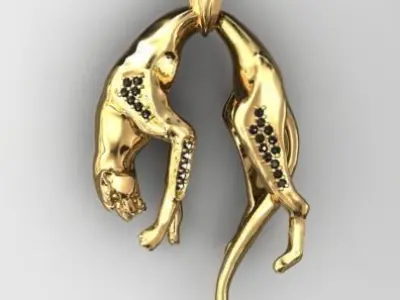 panther jewelry 3D print model