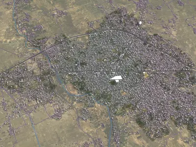 Aurangabad - 3D City Model Low-poly 3D model