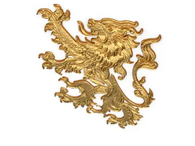 Heraldry Lion 02 3D print model