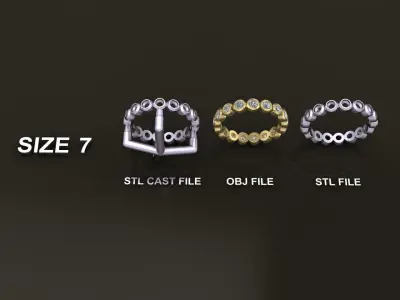 Bezel Infinity Band Ring 2mm50 Size 7 3D print model