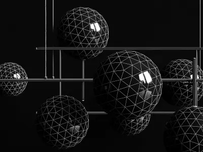 Chandelier Gallotti and Radice Bolle horizontal big 3D model