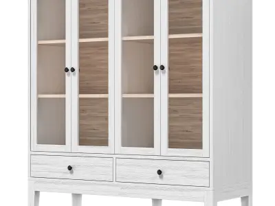 IKEA - IDANAS IDANES Double glass cabinet with door 3D model