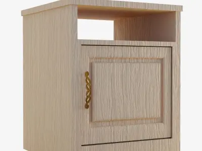 Bedside Table Low-poly 3D model