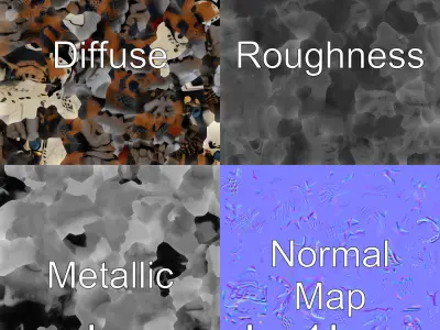 Bionic Python with Carbon Fiber Scales Low-poly 3D model