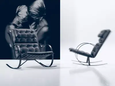 Gongolo pair of rocking chairs 3D model