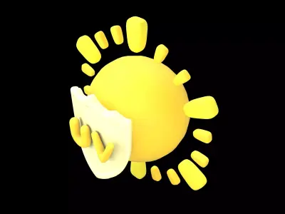 UV Reflection Icon v1 001 Low-poly 3D model