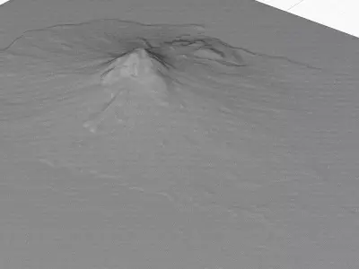 Augustine island full 3D model terrain 3D model