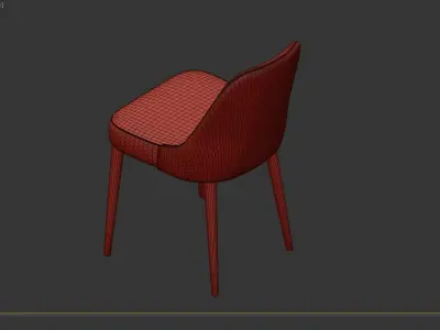 CHAIR BURTON TAUPE 3D model