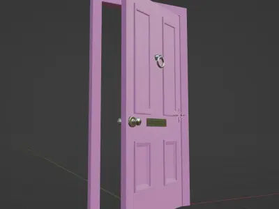 Pink Door Model Free 3D model