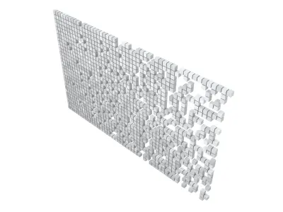 Pixel Composition Background v1 002 Low-poly 3D model