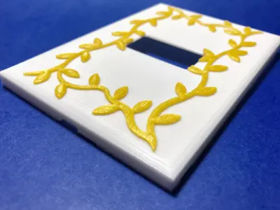 BTicino tree branches switch plate - one hole 3D print model