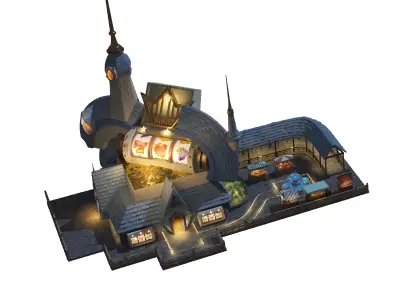 Slot Machine Main City Low-poly 3D model