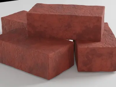 Procedural Brick Material Free 3D model