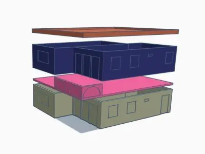 Z and H0 Gauge Spur - apartment blocks model train 3D print 3D print model