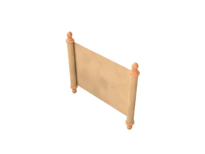 Scroll v1 001 Low-poly 3D model