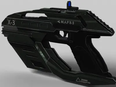 Sci Fi Pistol Low-poly 3D model