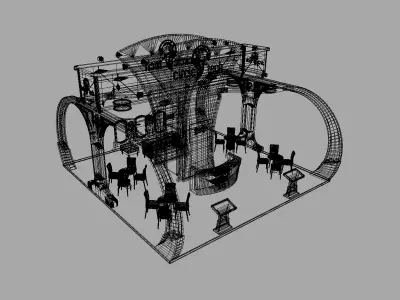 exhibition stand 64 sqm 3D model